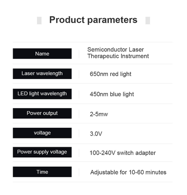 Luz azul vermelha do relógio terapêutico alto do laser do laser do semicondutor de Suger do sangue