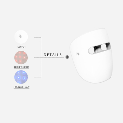 Máscara fotodinâmica da terapia dos cuidados com a pele faciais da luz da terapia de 3 cores flexível